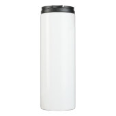 magenta rosa Blumengrün Thermosbecher (Rückseite)