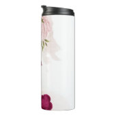 magenta rosa Blumengrün Thermosbecher (Nach rechts gedreht)