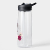 magenta rosa Blumengrün Trinkflasche (Links)