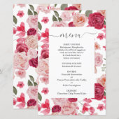 Magenta Rosa Blumenkarte (Vorne/Hinten)