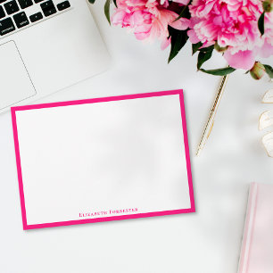 Magenta Rosa Elegante Moderne Flachbildschirm Mitteilungskarte