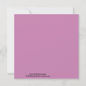 Magenta Rosa Frühlingssaison solide Farbe Karte (Rückseite)