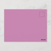 Magenta Rosa Frühlingssaison solide Farbe Postkarte (Rückseite)