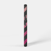 Magenta rosa Ober dunkelgrau Zickzack Muster Samsung Galaxy Hülle (Rechte Seite)