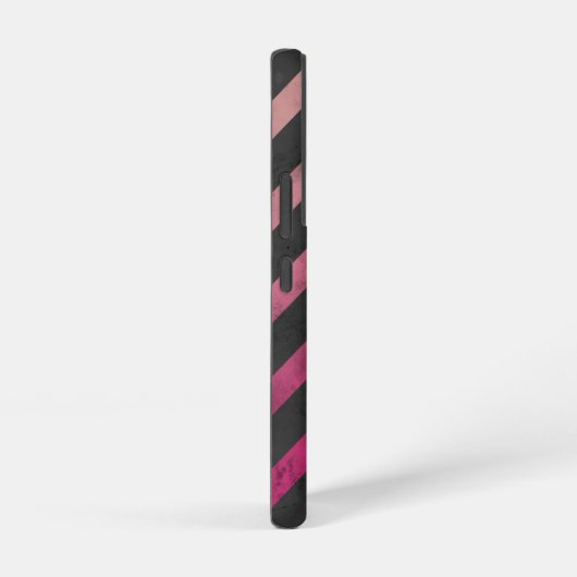 Magenta rosa Ober dunkelgrau Zickzack Muster Samsung Galaxy Hülle (Rechte Seite)