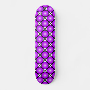 Magenta Rosa Punkte Schwarz Weiß Gittermuster Skateboard