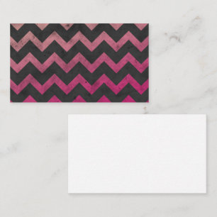 Magenta rosa roter Ombre dunkelgraues Chevron-Must Visitenkarte