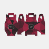 Magenta rosa Schwarz Geometrie Muster Monogram Geschenkschachtel (Ungefaltet)