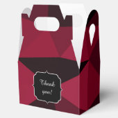 Magenta rosa Schwarz Geometrie Muster Monogram Geschenkschachtel (Geöffnet)