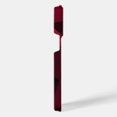 Magenta rosa Schwarz Geometrie Muster Monogram iPhone Hülle (Rechte Seite)