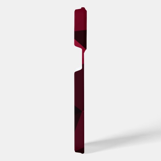 Magenta rosa Schwarz Geometrie Muster Monogram iPhone Hülle (Rechte Seite)