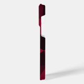 Magenta rosa Schwarz Geometrie Muster Monogram iPhone Hülle (Linke Seite)