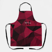 Magenta rosa Schwarz Geometrie Muster Monogram Schürze (Vorderseite)