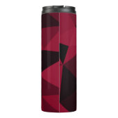 Magenta rosa Schwarz Geometrie Muster Monogram Thermosbecher (Rückseite)