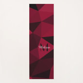 Magenta rosa Schwarz Geometrie Muster Monogram Yogamatte (Vorderseite)