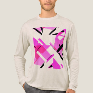 Magenta Rosa Schwarze Formen Abstrakt MCM inspirie Tri-Blend Shirt