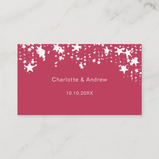 Magenta rosa Website zur Reaktion auf Hochzeiten Q Begleitkarte (Vorderseite)