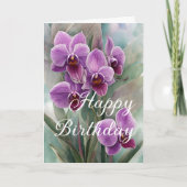 Magenta Rosa Winterorchester Geburtstagskarte Karte (Vorderseite)