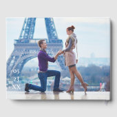 Magenta Rose Botanisches Wappen Hochzeitmongramm Gästebuch (Rückseite)