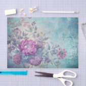 Magenta Rose farbenfrohe Blumenbilder Seidenpapier (Handwerk)