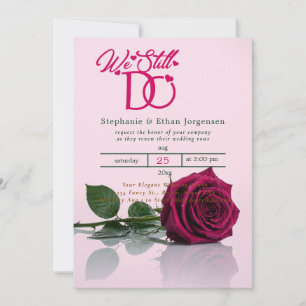 Magenta Rose Hochzeitseinladung Erneuerung der Ehe Einladung