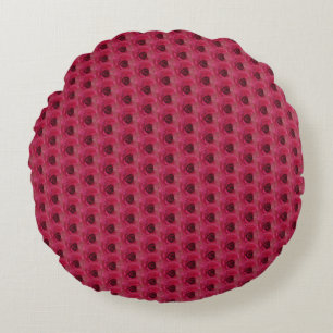 Magenta-Rose Rundes Kissen