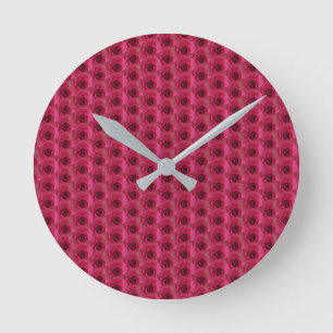 Magenta Rose Runduhr Runde Wanduhr