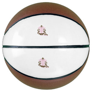 Magenta-rot, gelblich-orange dekorativ basketball
