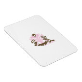 Magenta-rot, gelblich-orange dekorativ magnet (Rechte Seite)