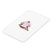 Magenta-rot, gelblich-orange dekorativ magnet (Linke Seite)