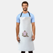 Magenta-rot, gelblich-orange dekorativ schürze (Getragen)