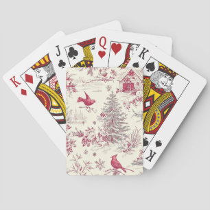 Magenta Rot Grün Weihnachten Toile Creme Winter Spielkarten