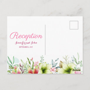 Magenta Rote Amaryllis Empfang Postkarte