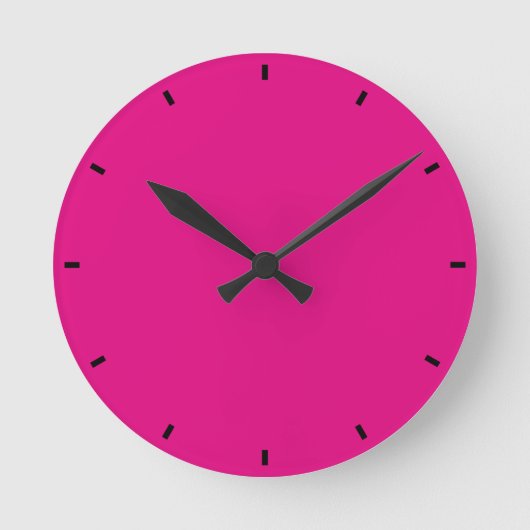 Magenta Runde Wanduhr (Vorderseite)