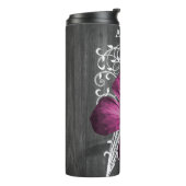 Magenta Rustic Butterfly Personalisiert Thermosbecher (Nach links gedreht)
