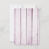 Magenta Rustic Monogram Bridal Dusche Einladung (Rückseite)