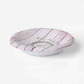 Magenta Rustic Monogram Wedding Paper Bowls Pappteller (Gewinkelt)