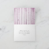 Magenta Rustic Monogram Wedding Vielen Dank Dankeskarte (Innenseite)