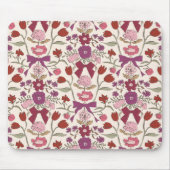 Magenta Rustikale Bögen und Blüten Mousepad (Vorne)