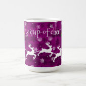 Magenta Santa's Sleigh and Rentier Coffee Tasse (Mittel)