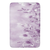 Magenta Schaded Wild Blume Badematte (Vorderseite Vertikal)