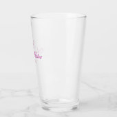 magenta Schleifename Monogramm Kritzelillustration Glas (Links)