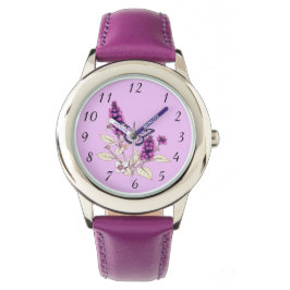 Magenta Schmetterlingsbusch Armbanduhr