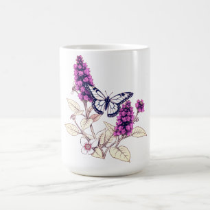 Magenta Schmetterlingsbusch Kaffeetasse