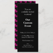 Magenta-Schreibmaschine Einladung (Vorne/Hinten)