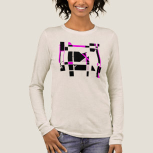 Magenta-Schwarz-Spielbrett geometrisches MCM-Look  Tri-Blend Shirt
