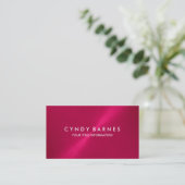 Magenta Sheen Business Card Visitenkarte (Stehend Vorderseite)