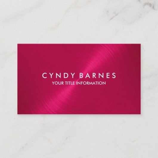 Magenta Sheen Business Card Visitenkarte (Vorderseite)