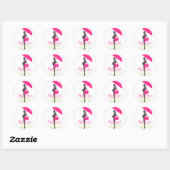 Magenta Silhouette Baby Shower Stickers (Blatt)
