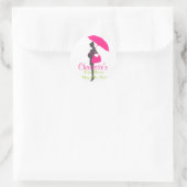 Magenta Silhouette Baby Shower Stickers (Tasche)